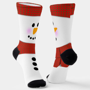 Calcetines Snowman Con Navidades De La Carne Roja