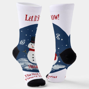 Calcetines Snowman, maravilloso año de tiempo, Unisex PERSONA