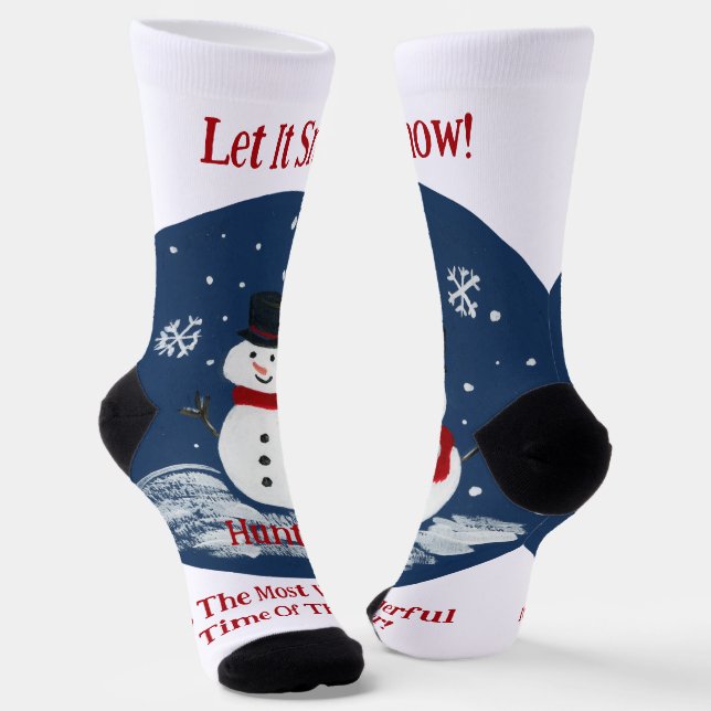 Calcetines Snowman, maravilloso año de tiempo, Unisex PERSONA (Angular)