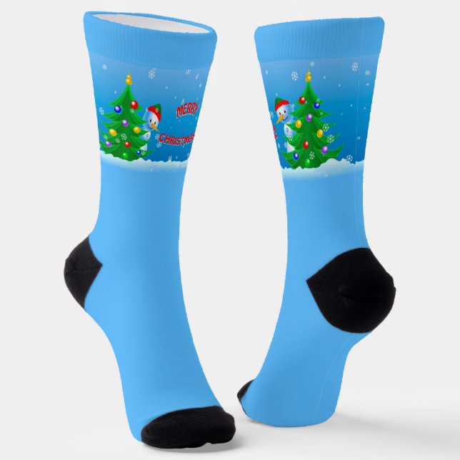 Calcetines Snowman Peeking (Angular)