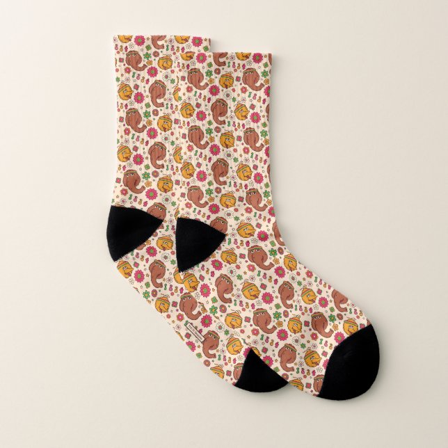 Calcetines Snuffleupagus y Big Bird Groovy Flower Pattern (Par)