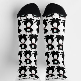 Calcetines Socks Black Cat Design