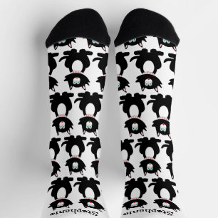 Calcetines Socks Black Cat Design