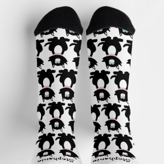 Calcetines Socks Black Cat Design