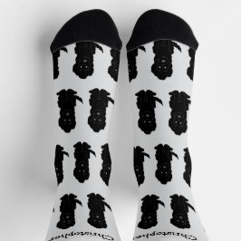 Calcetines Socks Black Goldendoodle Design