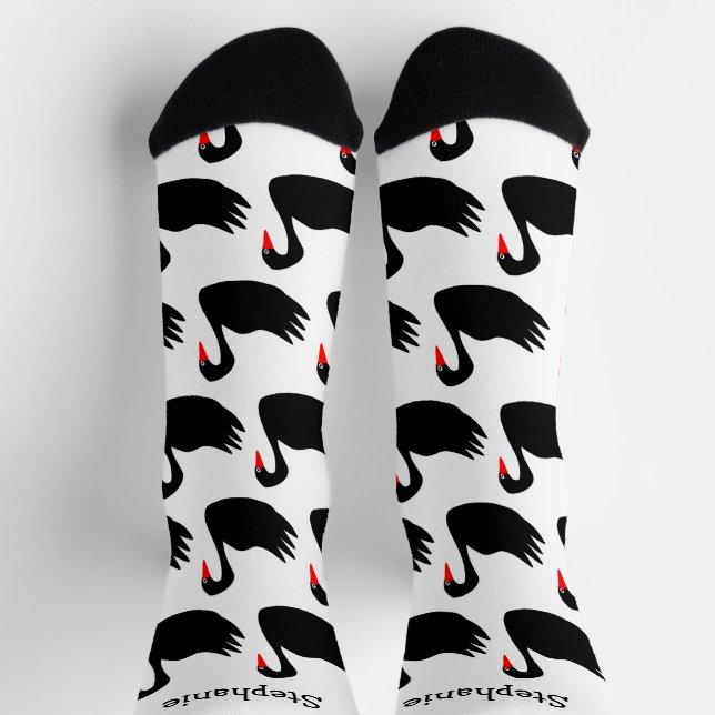 Calcetines Socks Black Swan Design (Arriba)