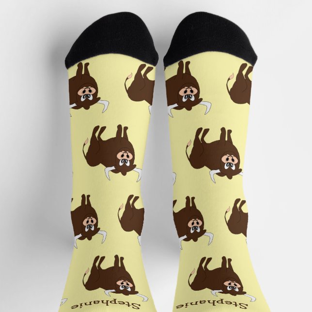 Calcetines Socks Brown Bull Design (Arriba)