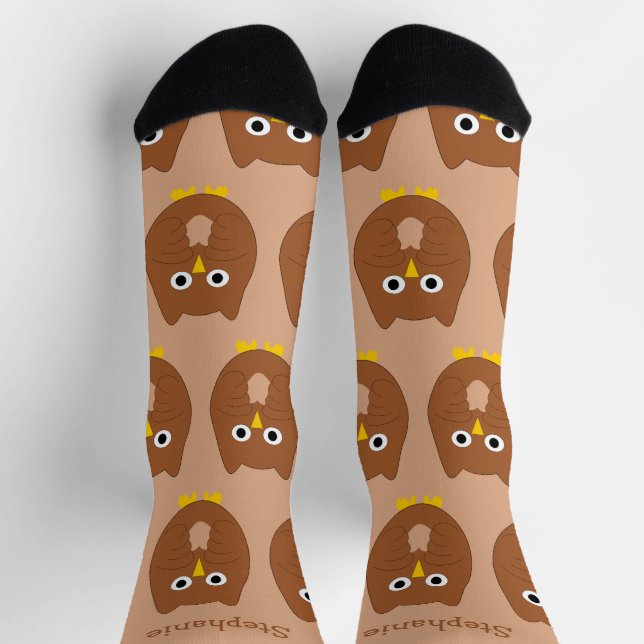 Calcetines Socks Brown Owl Design (Arriba)