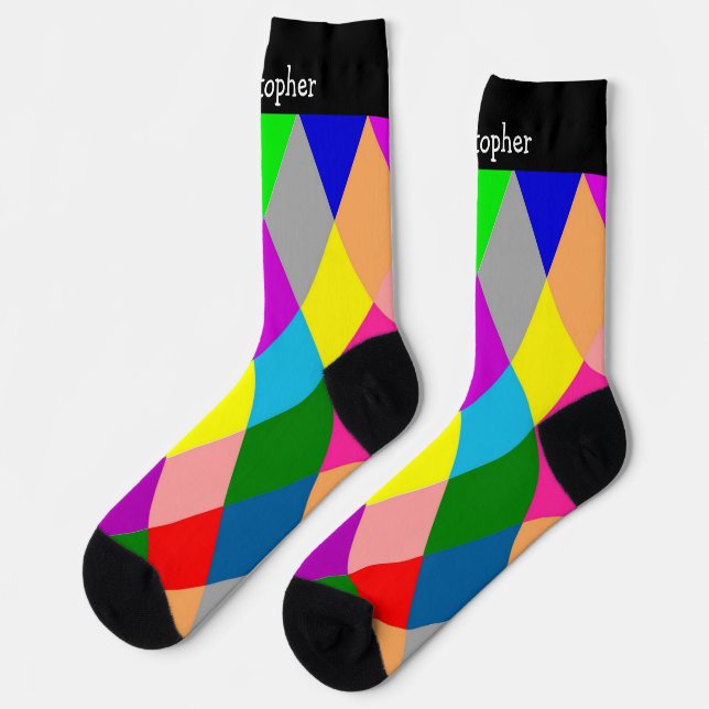 Calcetines Socks Colourful Diamonds Design (Izquierda)