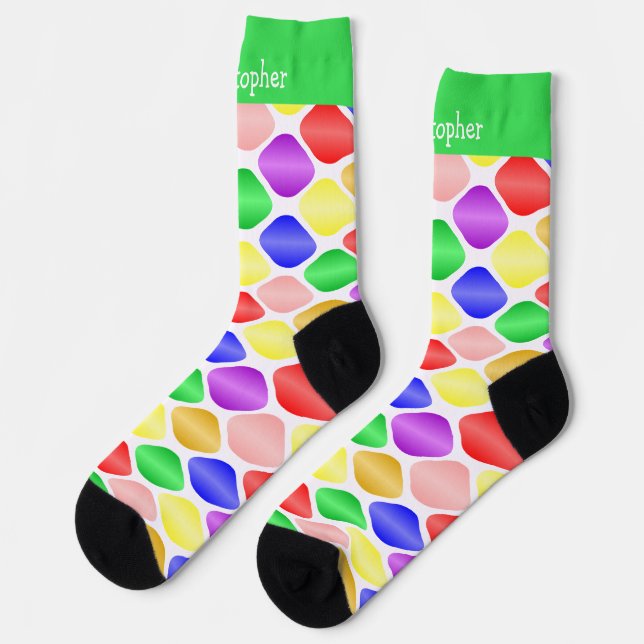 Calcetines Socks Colourful Ovals Design (Izquierda)