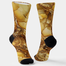 Calcetines Socks creativos de diseño de mármol de oro