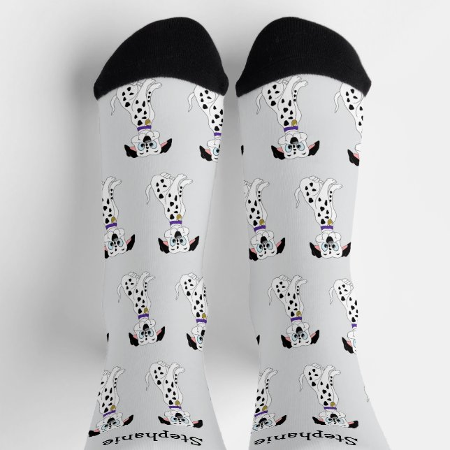Calcetines Socks Dalmatian Dog Design (Arriba)