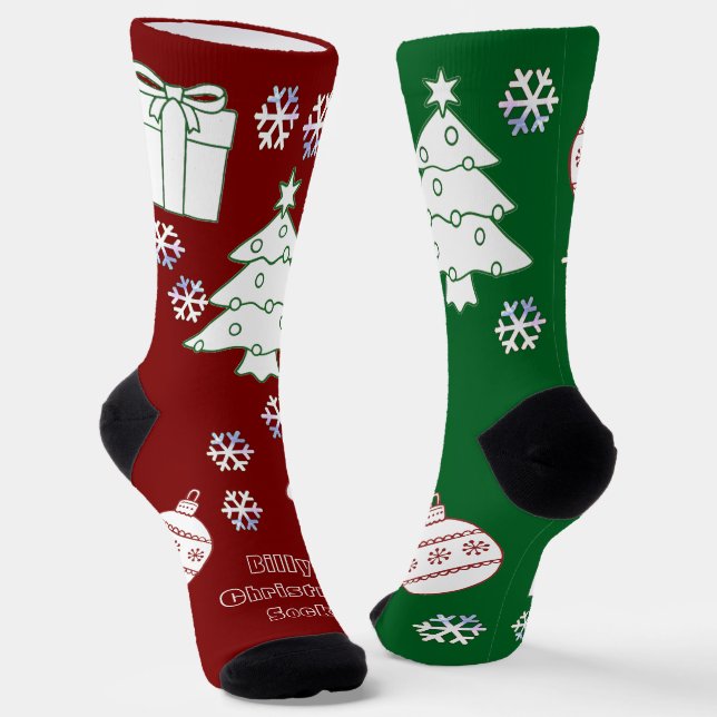 Calcetines Socks de arte de Navidades personalizados (Angular)