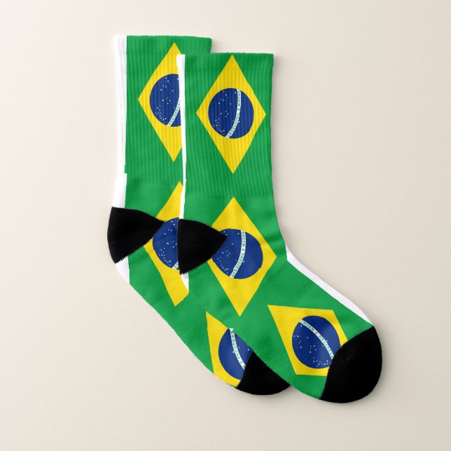 Calcetines Socks de bandera de Brasil (Par)