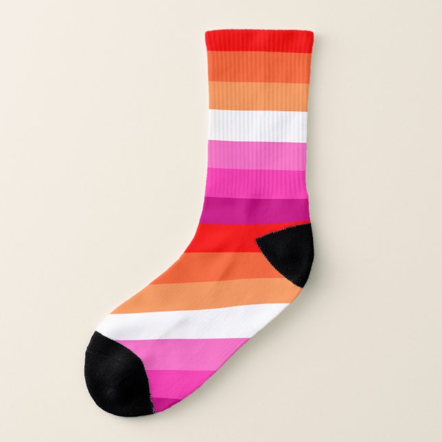 Calcetines Socks de bandera del Orgullo Lesbiano (Parte exterior derecha)