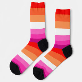 Calcetines Socks de bandera del Orgullo Lesbiano
