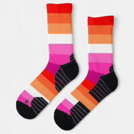 Calcetines Socks de bandera del Orgullo Lesbiano