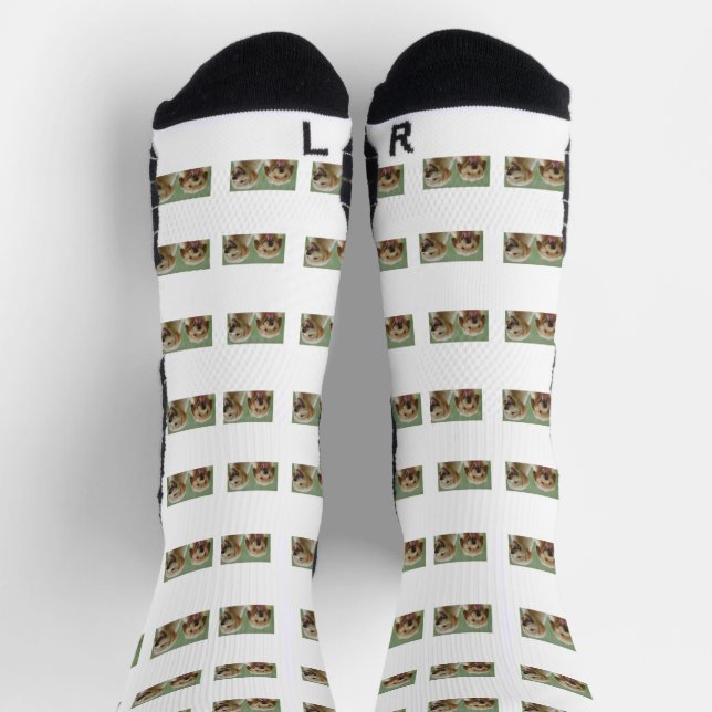 Calcetines Socks de Collage de fotos Mascota personalizados (Arriba)