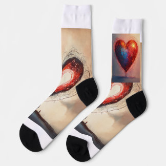 Calcetines Socks de diseño de tatuajes cardíacos únicos"