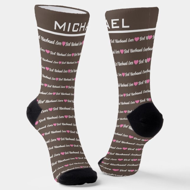 Calcetines Socks de nombres personalizados del "mejor esposo  (Angular)
