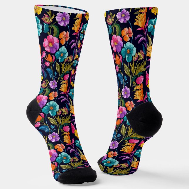 Calcetines Socks de patrón de flor (Angular)