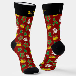 Calcetines Socks de patrón de iconos de navidades