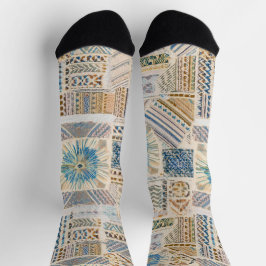 Calcetines Socks de trabajo de parchwork de Mandala