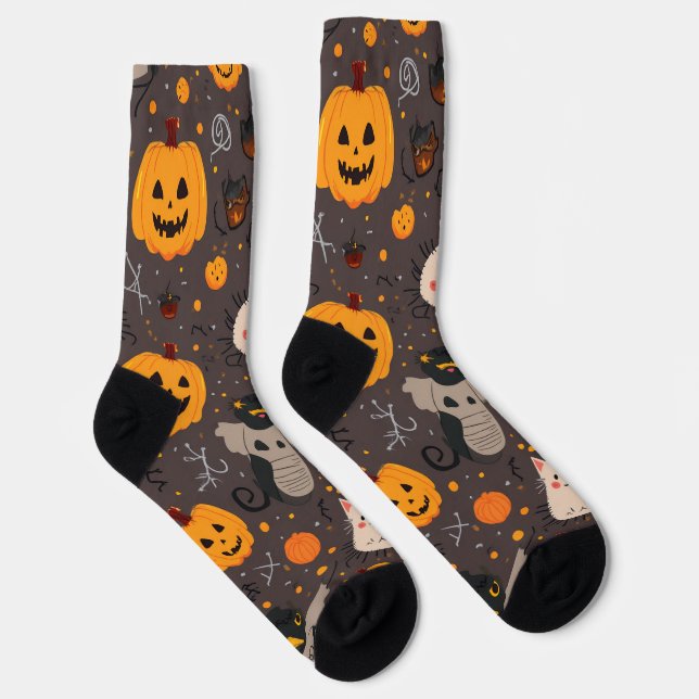 Calcetines Socks de tripulaciones con motivos de halloween (Derecha)