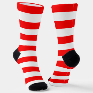 Calcetines Socks de tripulaciones de franjas rojas