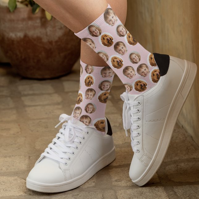 Calcetines Socks faciales de tres fotos personalizadas | Rega (Subido por el creador)