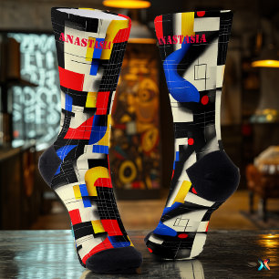 Calcetines Socks geométricos dinámicos con acentos de color n