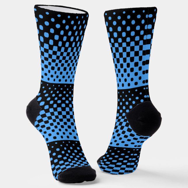 Calcetines Socks gradientes gráficos negros y azules (Angular)