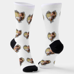 Calcetines Socks multifoto de corazón elegante personalizado