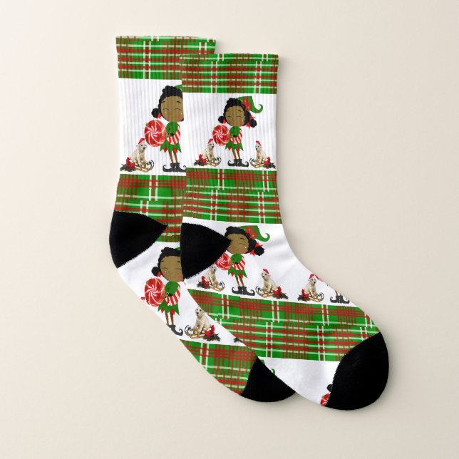 Calcetines Socks navidades, elfo africano (Par)