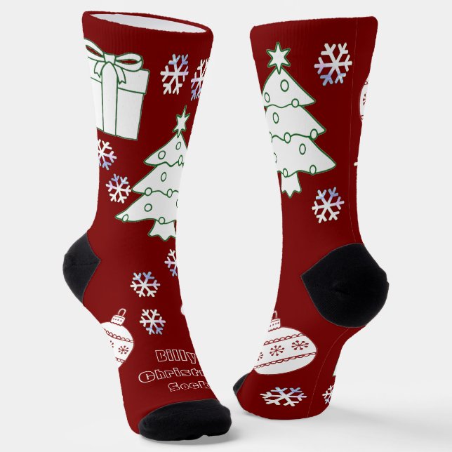 Calcetines Socks Navidades personalizados - Rojo (Angular)