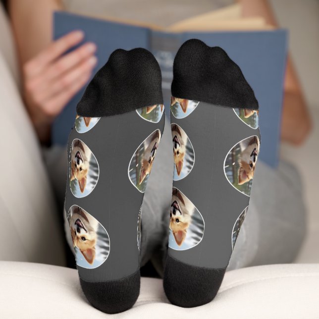 Calcetines Socks personalizados de fotos de Mascotas personal (Abajo)