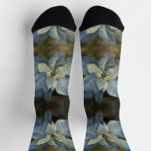 Socks - Poinsettia azul