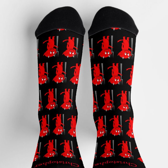 Calcetines Socks Red Devil Design (Arriba)