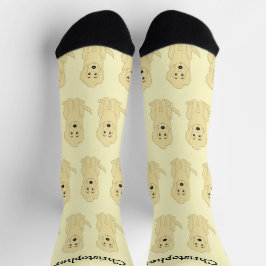 Calcetines Socks Yellow Goldendoodle Design