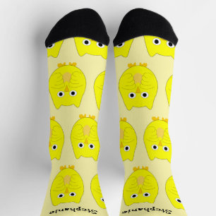 Calcetines Socks Yellow Owl Design