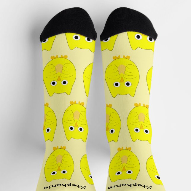 Calcetines Socks Yellow Owl Design (Arriba)
