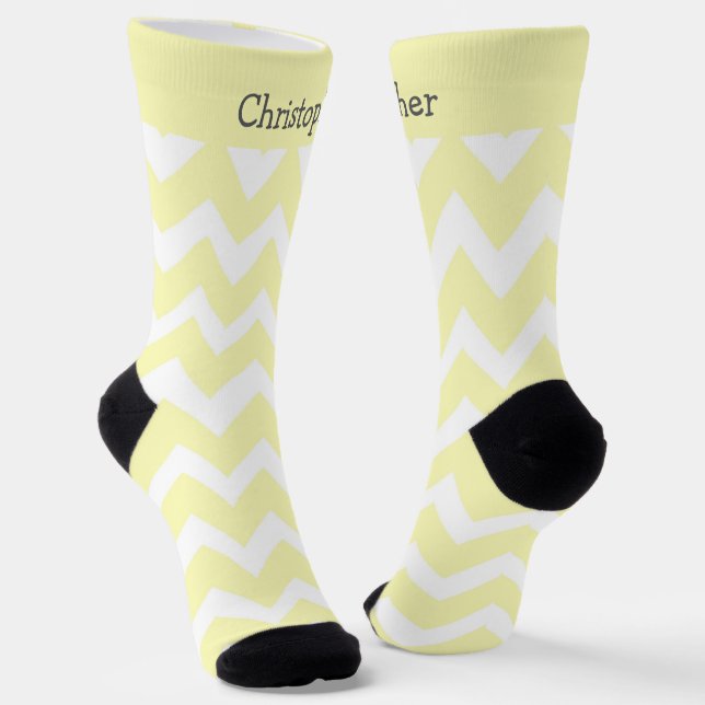Calcetines Socks Yellow Zig Zag Design (Angular)