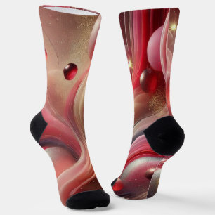 Calcetines Sócrates de la tripulación de arte abstracto