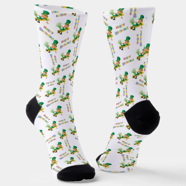 Calcetines Sócrates felices de cumpleaños de San Patricio (Angular)
