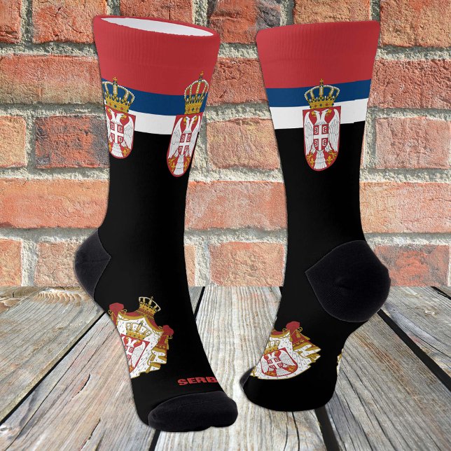 Calcetines Sócrates patrióticos de bandera serbia, Serbia sos (Subido por el creador)
