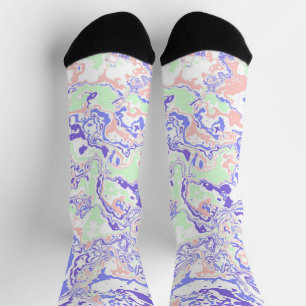 Calcetines Soft Pastel Funky Boho Retro Resumen Marble