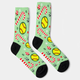 Calcetines Softball Christmas Holiday Gifts Socks