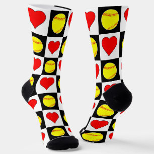 Calcetines Softball Player Fastpitch Softball & Heart Sports