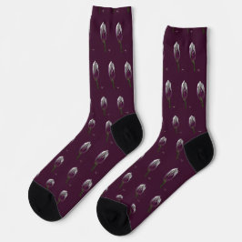 Calcetines Sokken tulpen paars