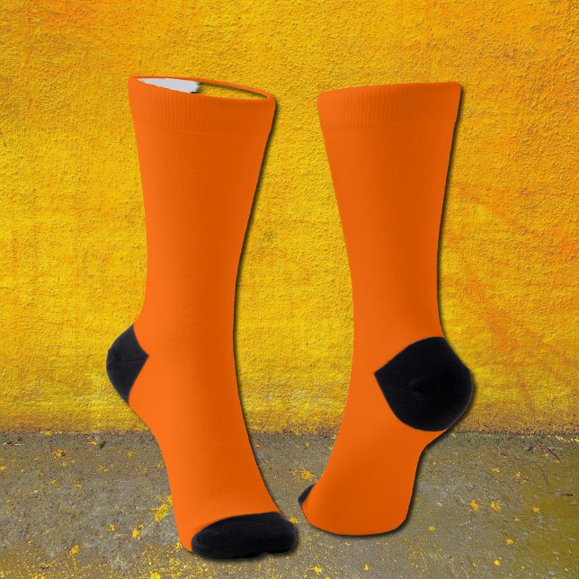 Calcetines Sólidos Naranja Neón – Personalizables  (Subido por el creador)